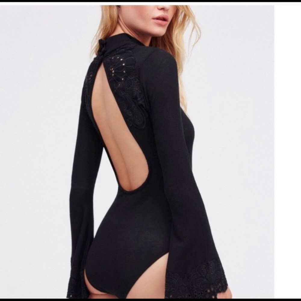 SOLD!! Free people bell sleeve bodysuit!